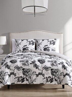 Hallmart Collectibles Painted Script 3 Piece Reversible Comforter Sets, Exclusiv